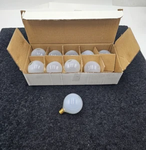 (QTY 20) Simba Lighting Globe G16.5 Round Bulb 25W E12 Candelabra Base Clear - Picture 1 of 6