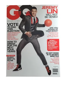 2012 NOVEMBER GQ MAGAZINE - JEREMY LIN LINSANITY RZA VOTE PUTIN SEE PICS - Picture 1 of 23