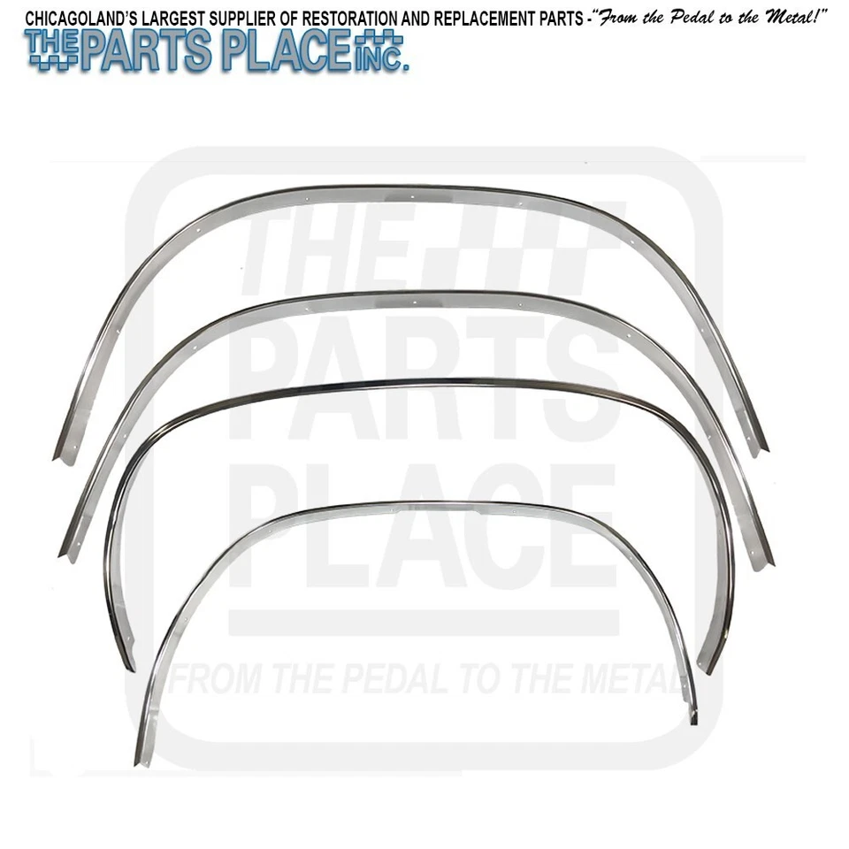 1970-76 Plymouth Duster Aluminum Wheel Opening Moldings Polished - Set Of 4 - Image 1 of 1