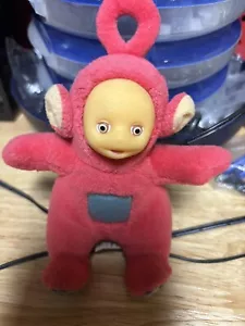 Vintage rot klein 4"" Po Teletubbies Plüschtier mit Gummigesicht - Bild 1 von 2