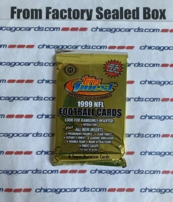 1999 Topps Finest Hobby Pack Look4 Peyton Manning Sanders #'ed Gold Refractor - Image 1 of 4