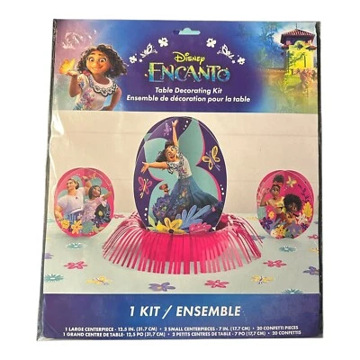 Mesa Encanto Disney 3 peças centrais kit de decoração 20 confetes festa de aniversário - Imagem 1 de 2