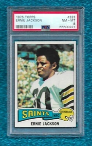 1975 TOPPS #323 ERNIE JACKSON PSA 8 NM-MINT POP 22 ONLY 50 HIGHER SAINTS - Picture 1 of 1