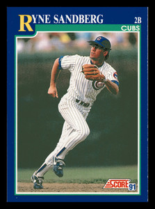1991 Score Ryne Sandberg HOF Chicago Cubs #3 Mint