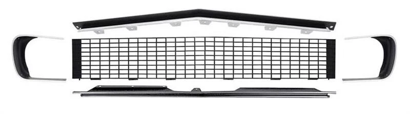 Kit de parrilla Chevrolet Camaro RS 1967-68 sin moldura plateada y biseles de faros Foto 1 de 1