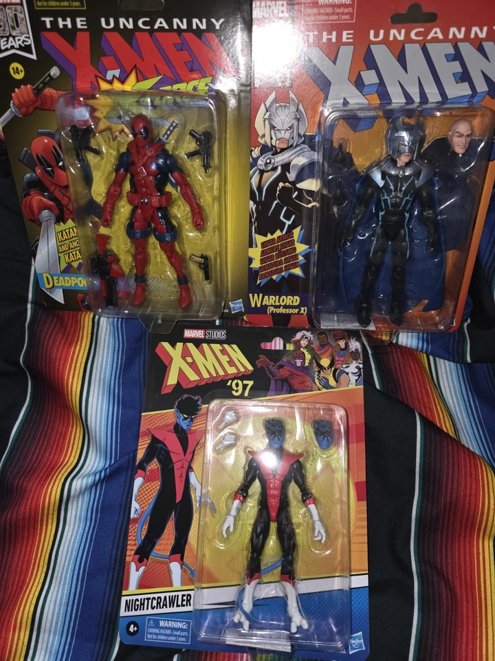 Hasbro Marvel Legends X-Men '97 Nightcrawler, Deadpool, Professor X RETRO LOT!! - Image 1 of 1