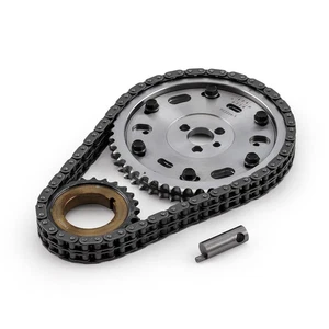 Chevy BBC 454 Double Roller 2pc Adj Billet Steel Timing Chain Kit - Picture 1 of 5