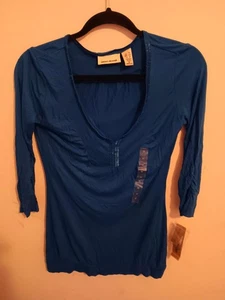 DKNY Bluse, Damen Gr. XS, royalblau, Perlen, 3/4 Arm, Neu mit Etikett " - Bild 1 von 7