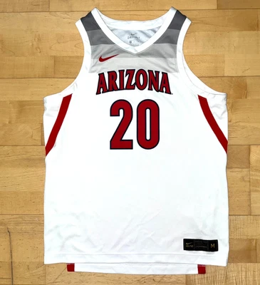 Мужская аутентичная баскетбольная футболка Nike NCAA Arizona Wildcats No20 белая размер M - Изображение 1 из 4