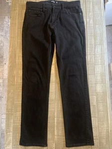 Hollister Jeans Mens Size 32x32 Black Straight 90s Slim Stretch Denim - Picture 1 of 6