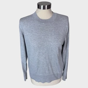 Suéter gris Banana Republic seda cachemir pequeño cuello falso - Imagen 1 de 7