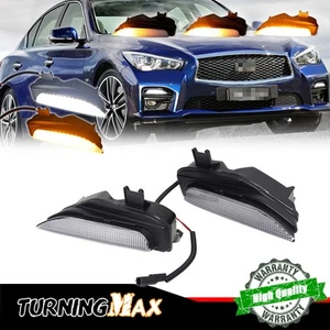 Fit Infiniti Q50 Q50S Sport 2014-2020 Swithback LED Sequential Signal Fog Lights - Picture 1 of 11