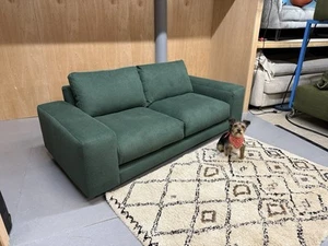 Swoon Denver 2 Seater Sofa In Hunter Green Smart Wool RRP £2129 - Picture 1 of 8