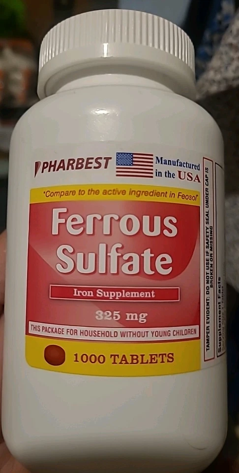 Suplemento de hierro sulfato ferroso 325 mg Foto 1 de 1