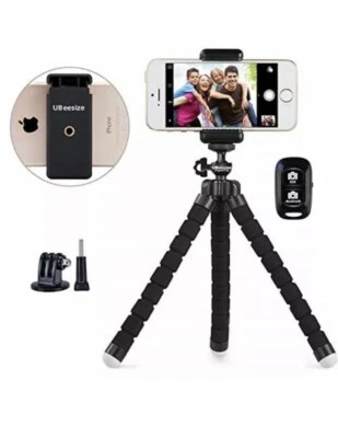 UBeesize Phone Tripod S Portable and Flexible Ring Light Tripod with Remote - Image 1 of 3