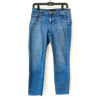 Pantalones de mezclilla capri ajustados de tiro medio marca J para mujer talla 29 entrepierna de 25" Foto 1 de 4