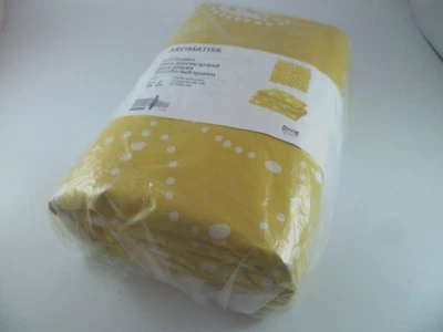IKEA AROMATISK FULL/ QUEEN DUVET COVER & 2 PILLOW SHAM YELLOW WHITE 305.692.79 - Image 1 of 4