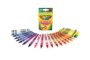Crayola Wax Colouring Crayons Assorted Colours For All Kids Arts & Crafts Sets - Picture 1 of 5