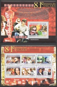 NS0382 2009 GUINEA CINE OSCAR HEATH LIBRO MAYOR JOKER BATMAN BRAD PITT 1KB+1BL MNH - Imagen 1 de 1