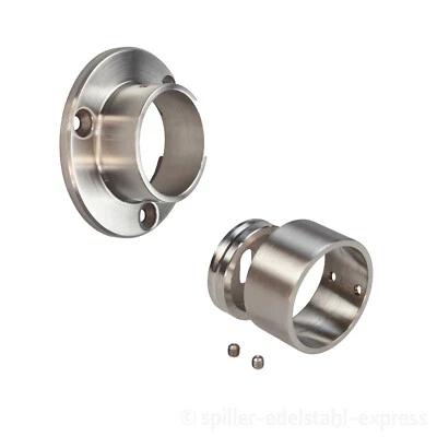 Edelstahl Flansch 33.7 Wand Halter Geländer Wandanschluss Adapter Handlauf Boden