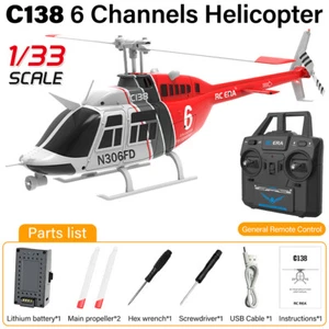 RC ERA C138 Bell-206 RC Hubschrauber 1/33 3D 6CH Gyro Optischer Fluss Aircraft - Bild 1 von 25