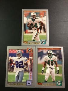 2001 Topps BRIAN WALKER, LITO SHEPHERD, JAMES MCKNIGHT Lot 3 Dolphins EXT/MT 