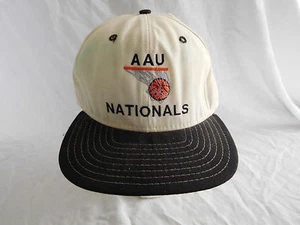 Vintage AAU Nationals Basketball Hoops Baseball Cap Hat Snapback New Era - Picture 1 of 5