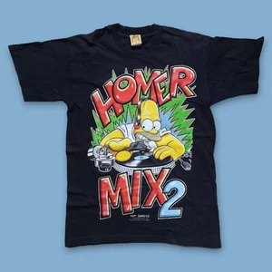 The Simpsons Homer Mix 2 Vintage Authentic T Shirt 1998 Size S FOX TV Official - Imagen 1 de 11