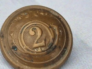 antik Uniform Knopf Königreich Belgien Infanterie 2. Linienregiment WK1 WWI - Picture 1 of 7