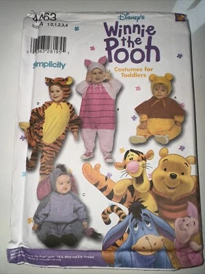 SIMPLICITY4463 Winnie the Pooh Costumes Toddlers sz 1/2-4 UNUSED FF - Image 1 of 3