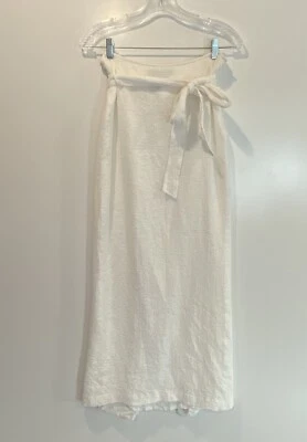 Maxi falda Magashoni para mujer blanca de gasa mezcla de algodón talla 6 Foto 1 de 4