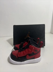 Nike Air Jordan 1 Mid TD Banned Red Black Toddler Size 3.5c 640735-074 VNDS BRED - Bild 1 von 5
