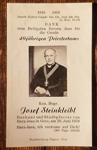 Altes Sterbebild Heiligenbild Volkskunst sakral, Graz Herz Jesu - Bild 1 von 2