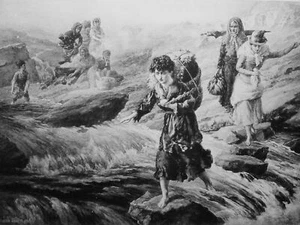 c1893 Druck SHETLAND - DER GESCHWOLLENE TORRENT Leben in Shetland von Frank Barnard - Bild 1 von 5