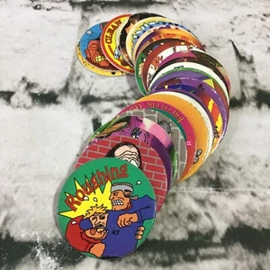 Vintage Pogs Large Lot Milk Caps Shark Bait Radioactive Cartoon - Picture 1 of 4