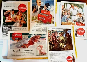 5 National Geographic Back Covers Coca Cola Ads 1930s-50s - Picture 1 of 15