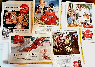 5 National Geographic Back Covers Coca Cola Ads 1930s-50s - Image 1 of 4