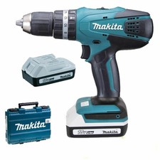 Makita HP457DWE 18V Trapano Avvitatore con Percussione a Batteria