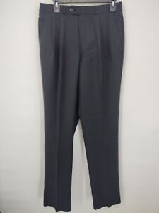 NWT Monet Men's Black Unhemmed Dress Pants Wool Blend Size 31
