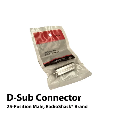 D-Sub Connector, 25-Position Male, RadioShack® Brand 276-1547 - Image 1 of 4