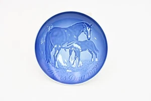 Vintage . 1972 ROYAL COPENHAGEN B&G Mothers Day Horses Plate 6" Diameter - Picture 1 of 6