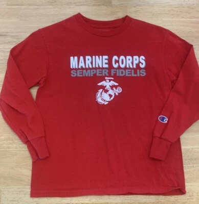 long sleeve tshirt youth small 6-7  Marines Champion - Image 1 of 3