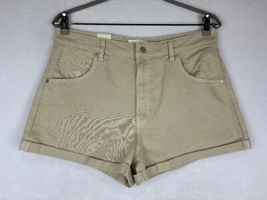 Rollas Womens Shorts Dusters High Rise Beige Relaxed Denim Shorts Size 14 W32 - Picture 1 of 11