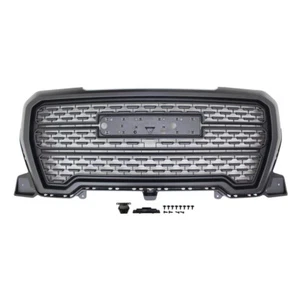 Fit For GMC Sierra 2019-2021 Cheyenne CV Front Grille Grill Matte Black D Type - Picture 1 of 4
