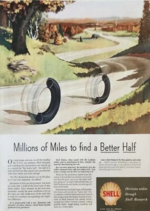 1945 Shell Research Company Vintage Ad Millions of miles to find a better half - Picture 1 of 1