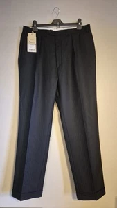 Aquascutum Heath Trousers Navy Blue Size 38R BNWT  - Picture 1 of 8