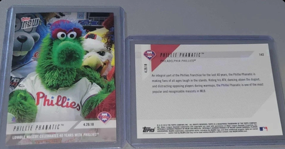 2018 Topps Now PR-929 Phillie Phanatic 143 Mascot 40 Years In Philadelphia 🔥  - Image 1 of 1
