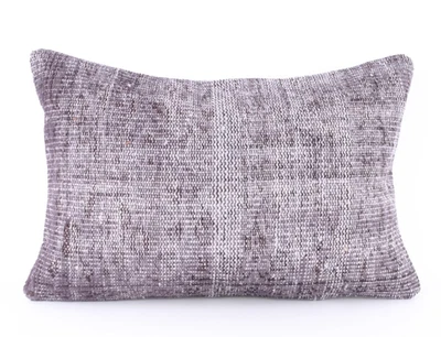 Vintage Indian Kilim Jute Cushion Cover Handmade 16x24" Throw Pillow Decor - Image 1 of 4