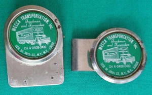 2 clips de transporte antiguos de colección de La Meca camionero transitarios CH 4-0408-0410 - Imagen 1 de 10