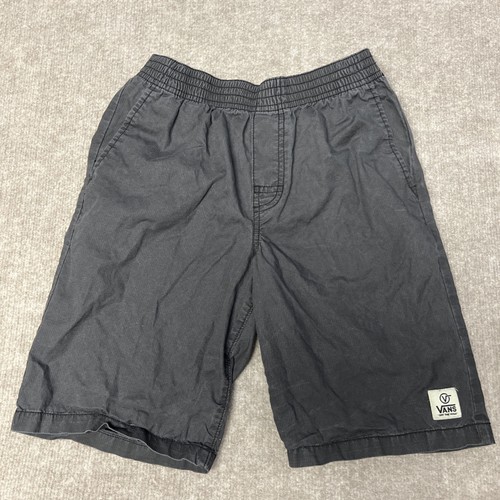 Pantaloncini Vans ragazzo grandi grigi elasticizzati vita skater fuori muro